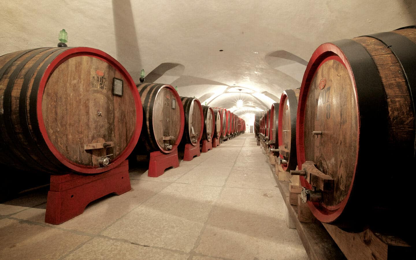 La cantina del XVI secolo della Tenuta di Arbizzano di Negrar, in Valpolicella Classica
