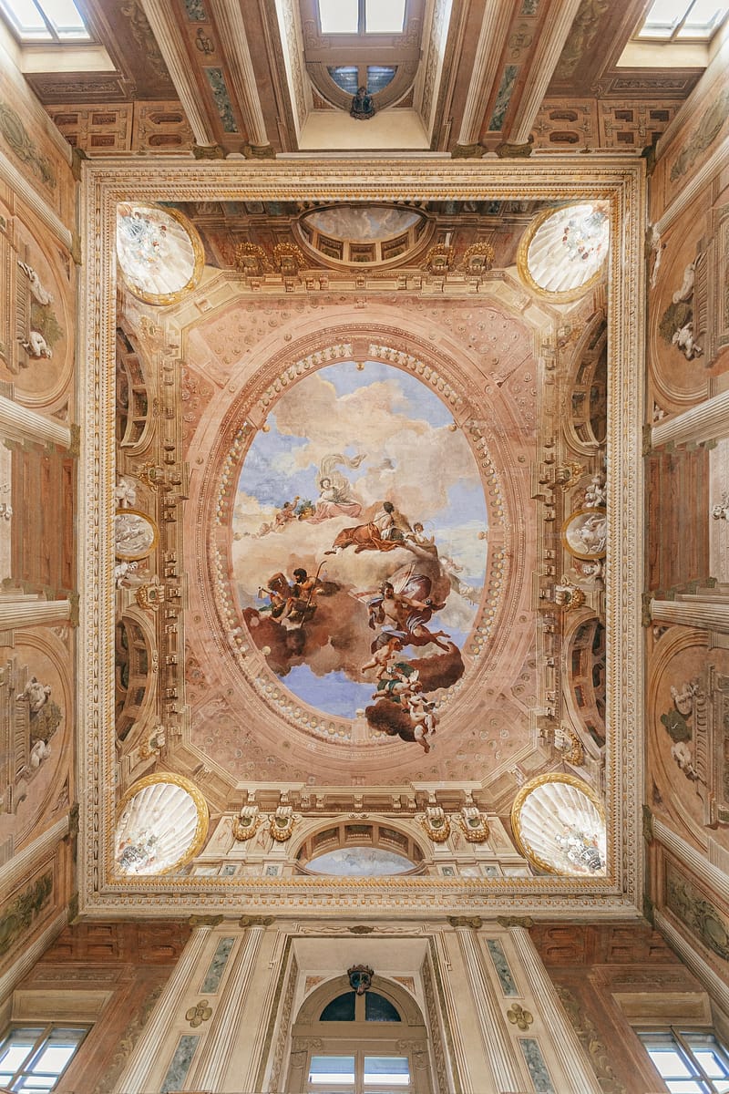 Salone delle Muse – The Agricultural Year, Painted in Fresco Tenuta Santa Maria 1735 - Verona - Italy