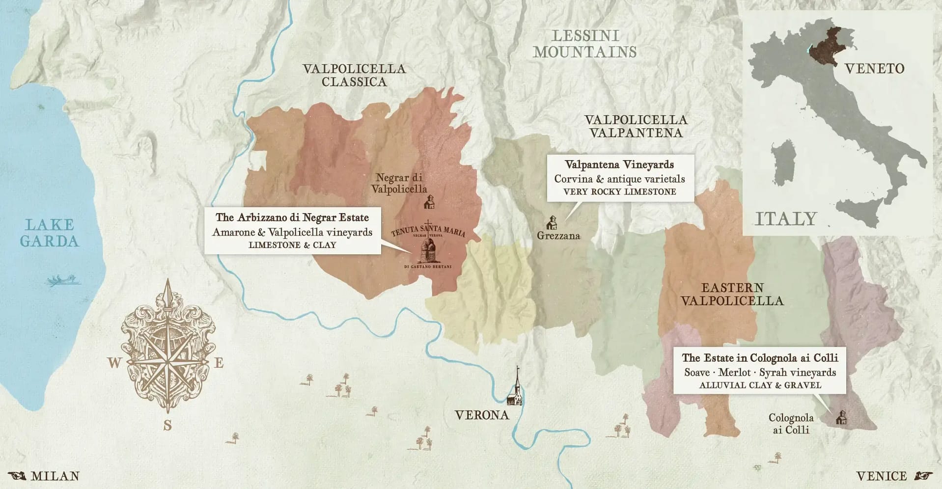 Tenuta Santa Maria di Gaetano Bertani – The Properties – Valpolicella Verona Italy The Properties