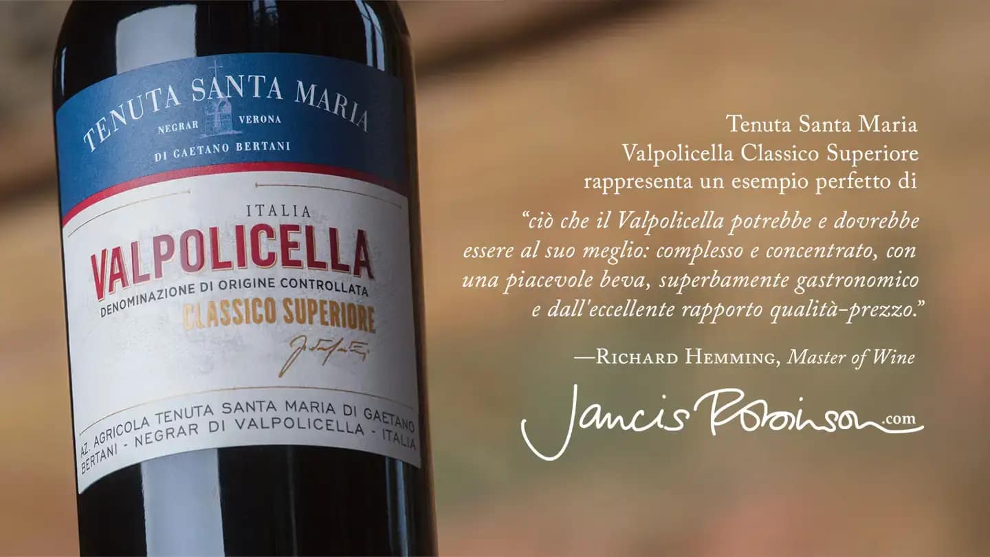 Il nostro Valpolicella Classico Superiore conquista Jancis Robinson